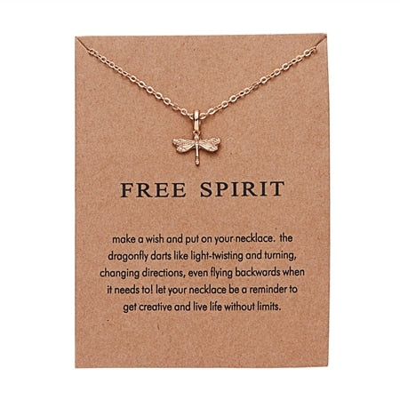 Elegant Animal Vintage Necklace Elephant Dragonfly Butterfly Flower Pendant Charm Gift