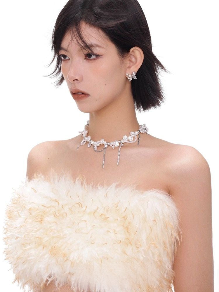 Handmade Baroque Pearl Wrapped Necklace