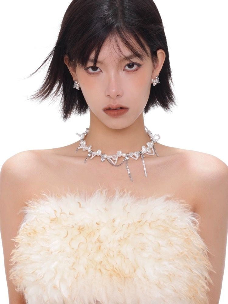 Handmade Baroque Pearl Wrapped Necklace