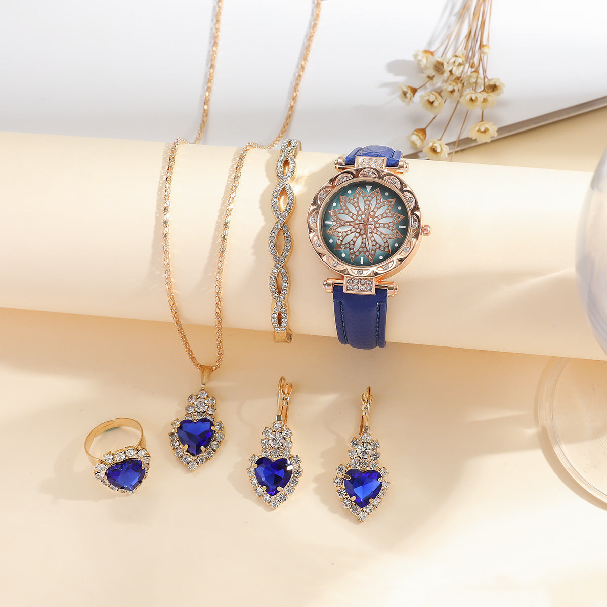 Vintage Sapphire Quartz Watch Set