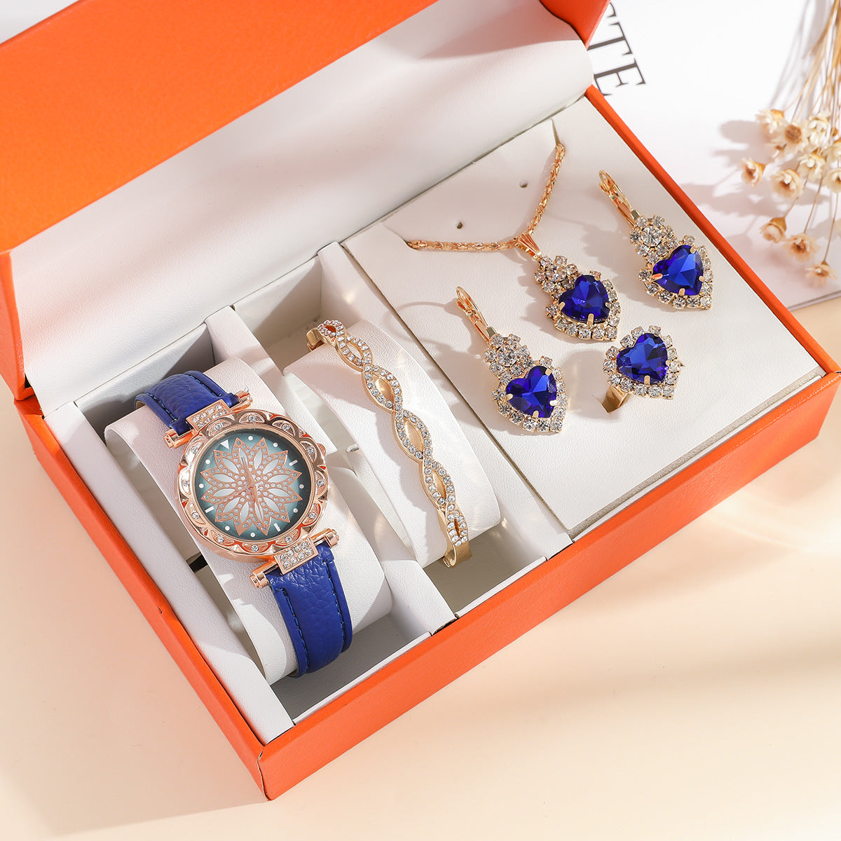 Vintage Sapphire Quartz Watch Set