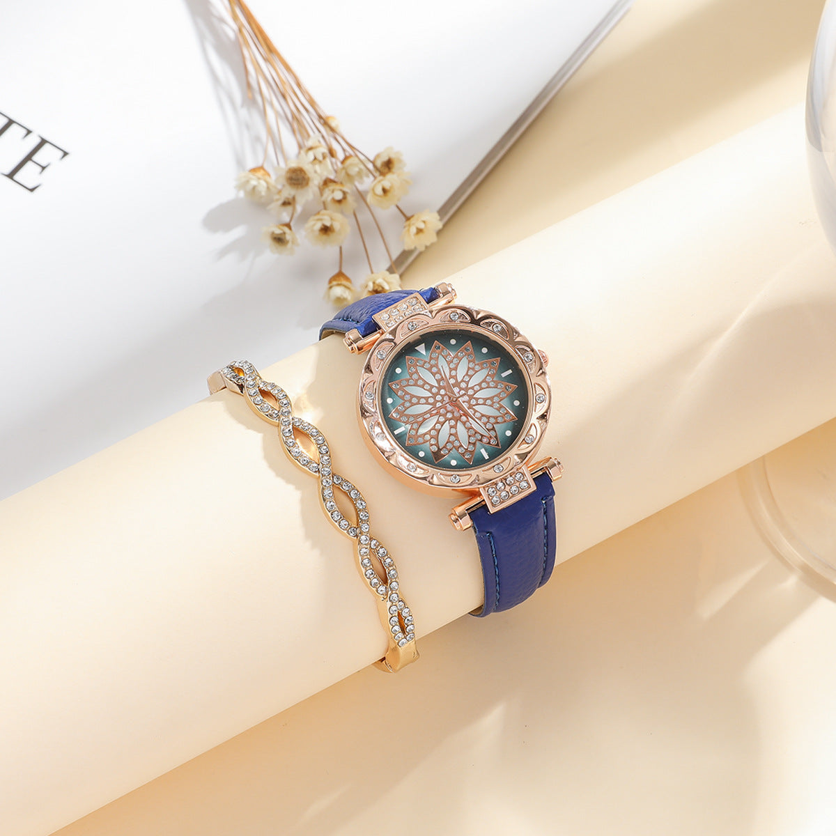 Vintage Sapphire Quartz Watch Set