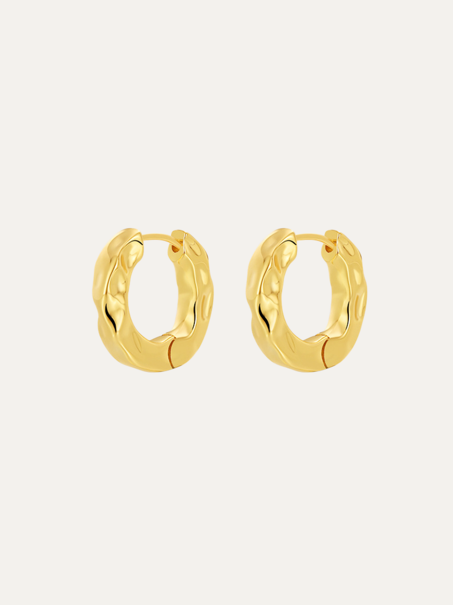 Wrinkled Gold Hoops Earrings For Women Trendy