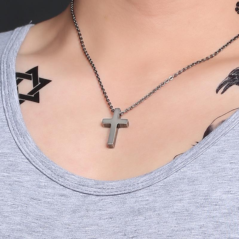 Classic Blank Cross Necklaces Prayer Christ Men Jewelry
