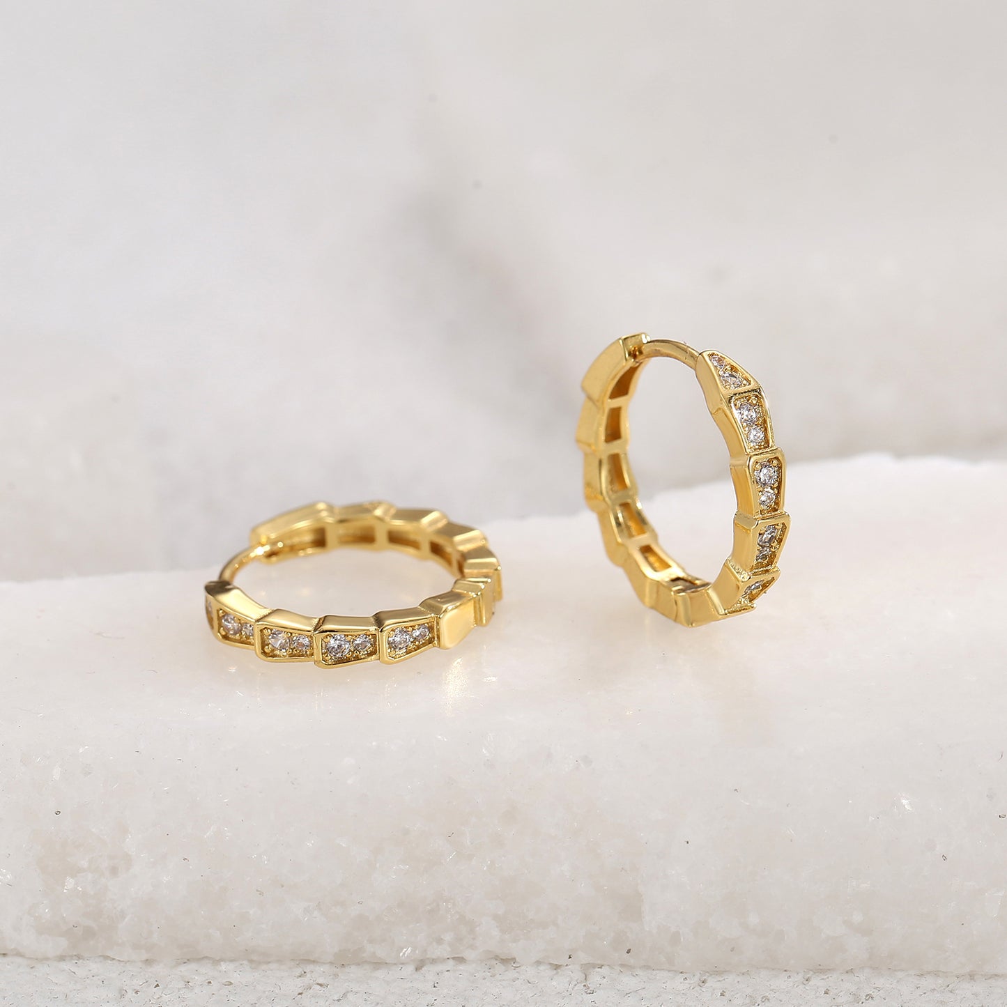Snake Gold Hoops Earrings For Women Trendy