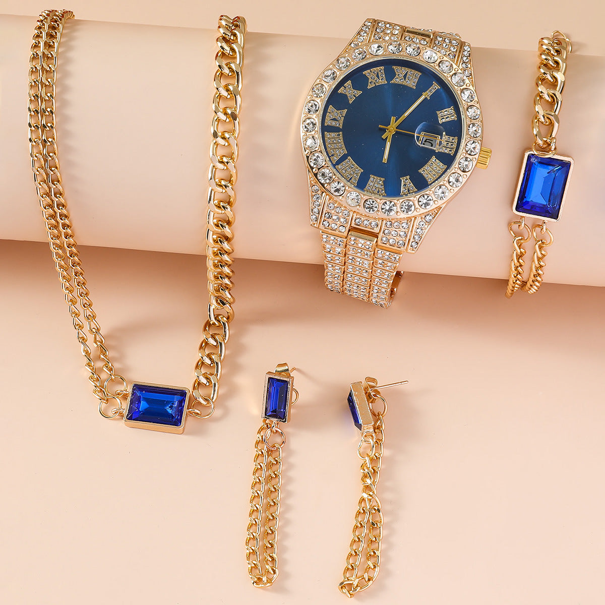 Red and Blue Quartz Watch Set