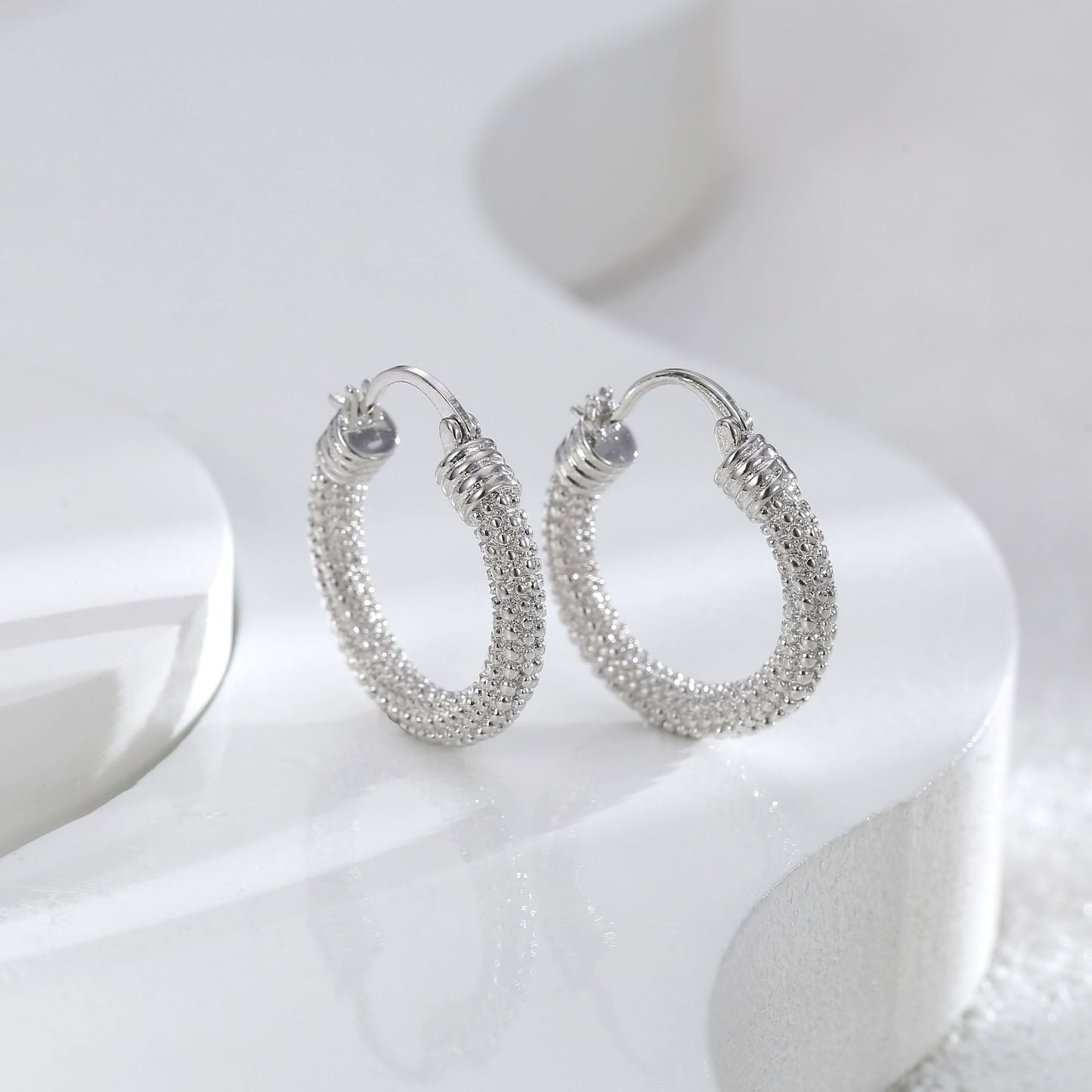 Rough Gold Hoops Earrings For Women Trendy
