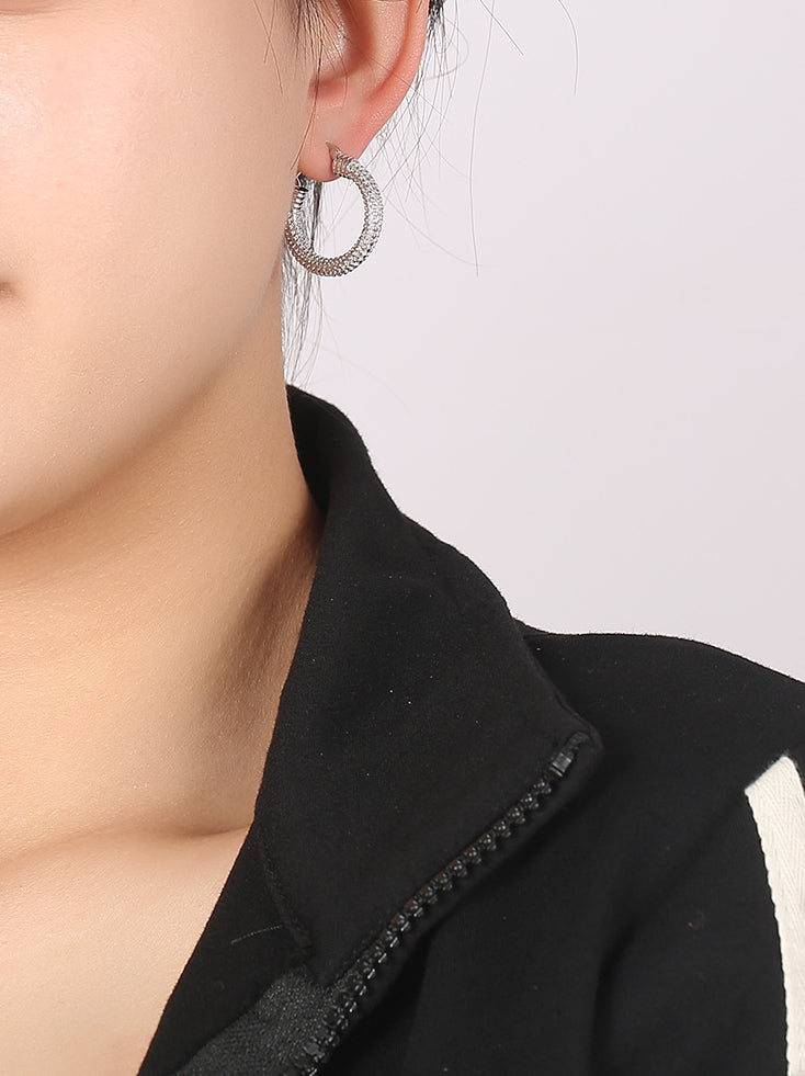 Rough Gold Hoops Earrings For Women Trendy
