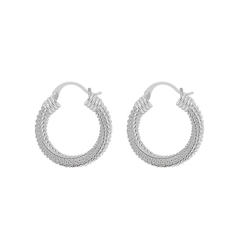 Rough Gold Hoops Earrings For Women Trendy