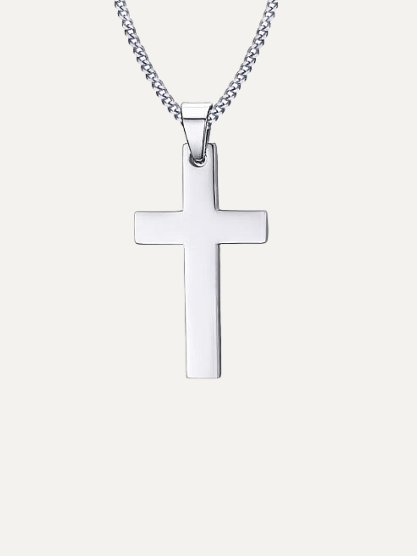 Classic Mens Cross Pendant Necklace 24