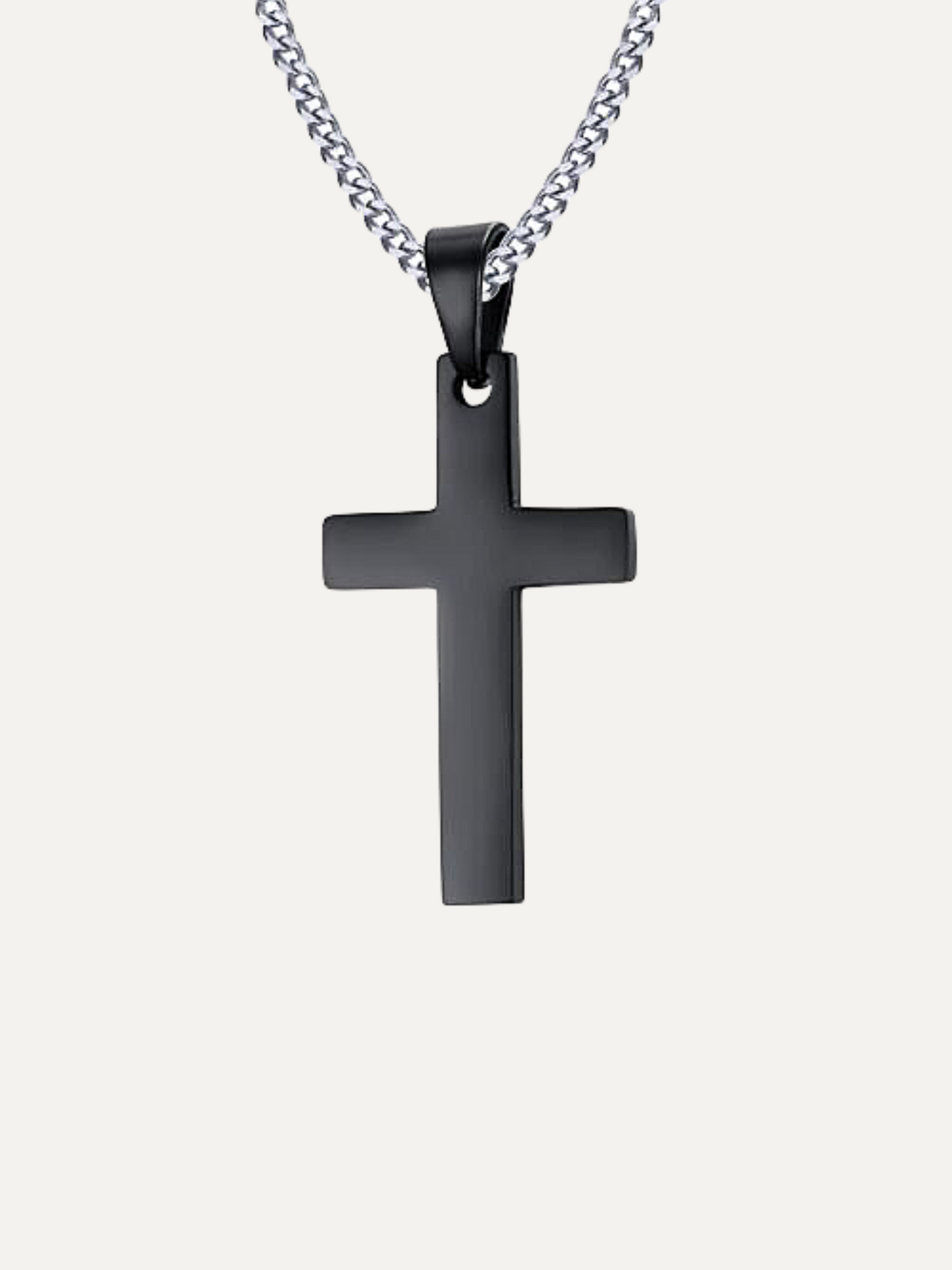 Classic Mens Cross Pendant Necklace 24