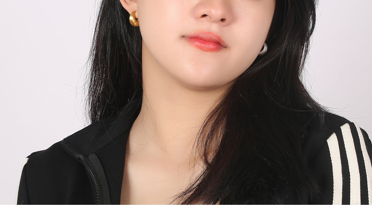 Vintage Gold Hoops Earrings For Women Trendy