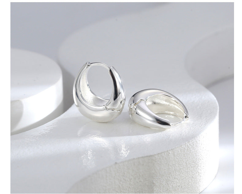 Light Luxury Simple Water Drop Gold Hoops Earrings for Women Trendy