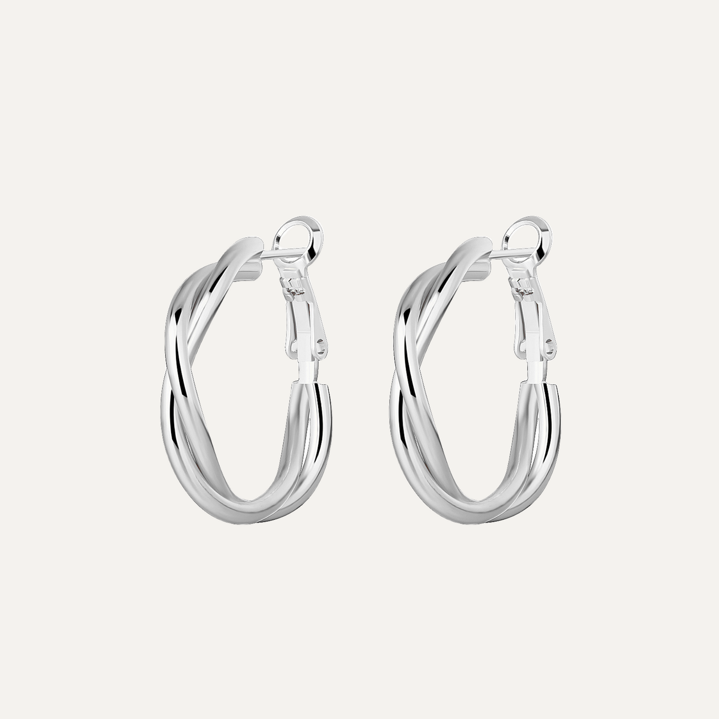 Twisted Twist Gold Hoops Earrings for Women