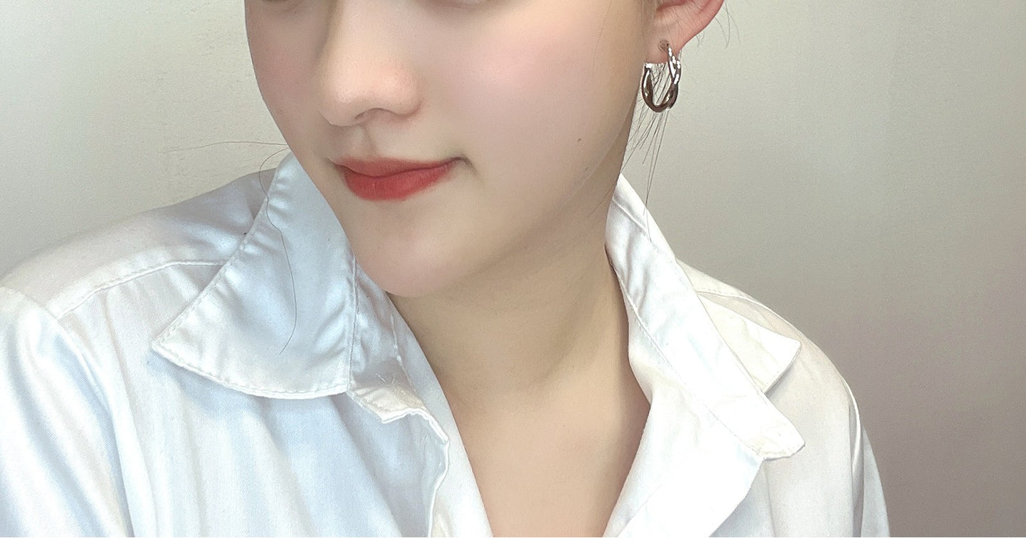 Twisted Twist Gold Hoops Earrings for Women