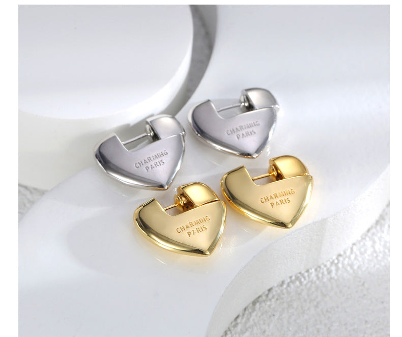 Love Gold Hoops Earrings for Women