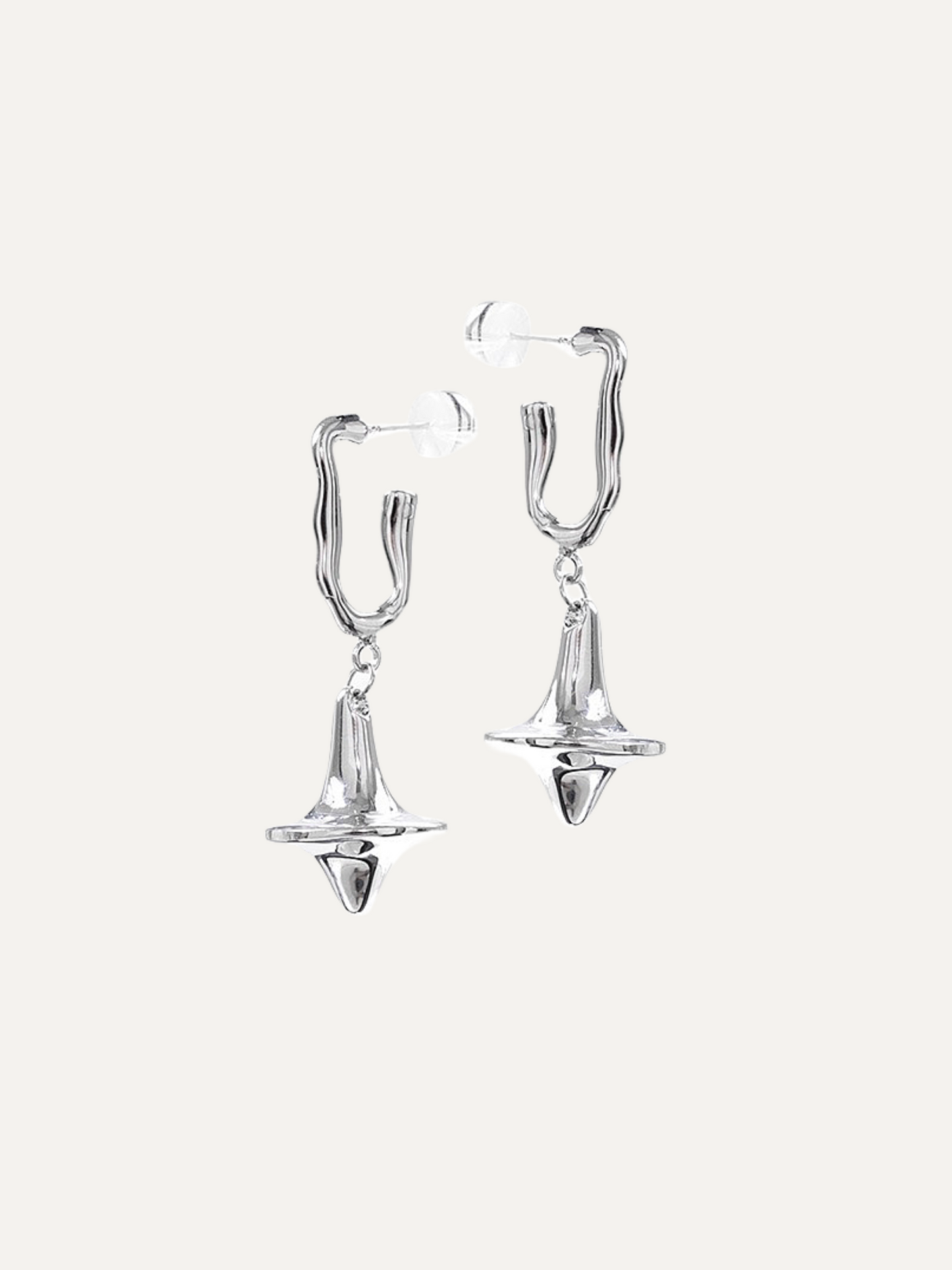 Mechanical Gyro Series Female Unisex High Street Silver Earrings for Women