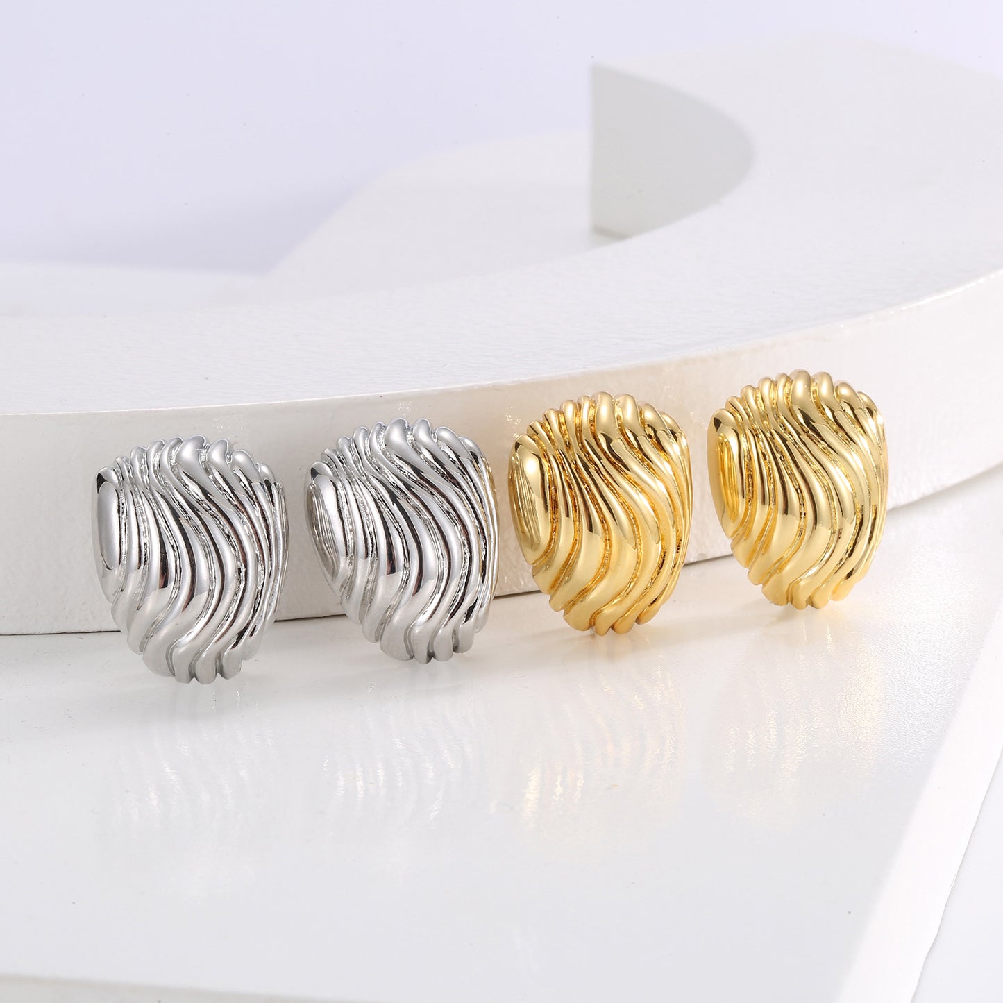 Pleated Earrings For Women