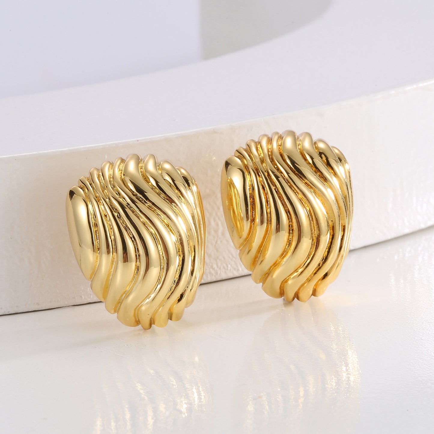 Pleated Earrings For Women