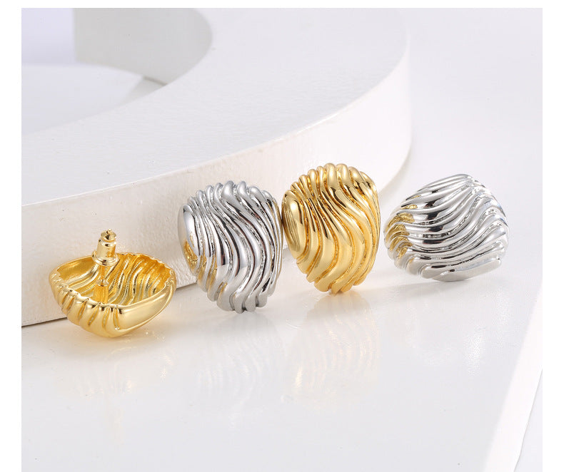 Pleated Earrings For Women