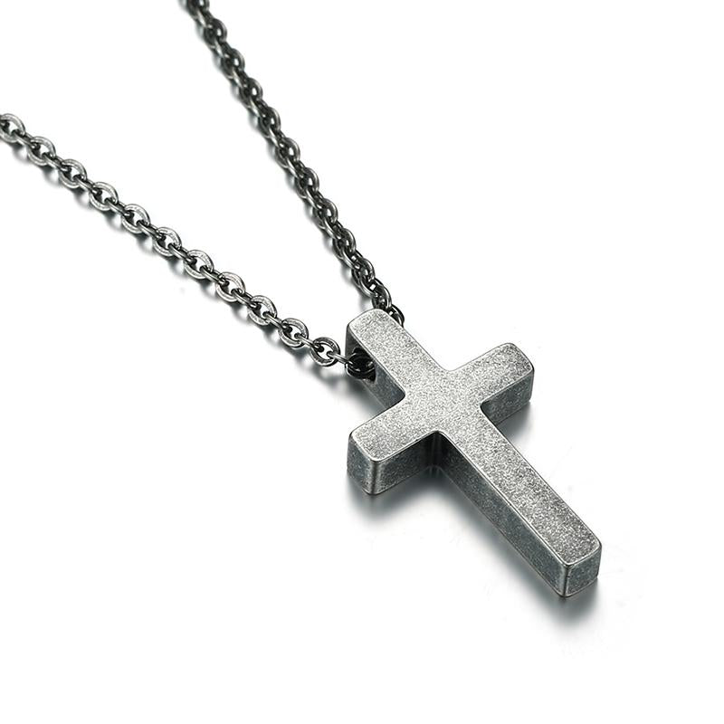 Classic Blank Cross Necklaces Prayer Christ Men Jewelry