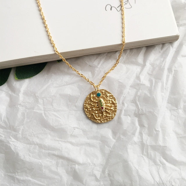 12 Zodiac Necklace Gold Necklace for Women Jewelry Party Gift
