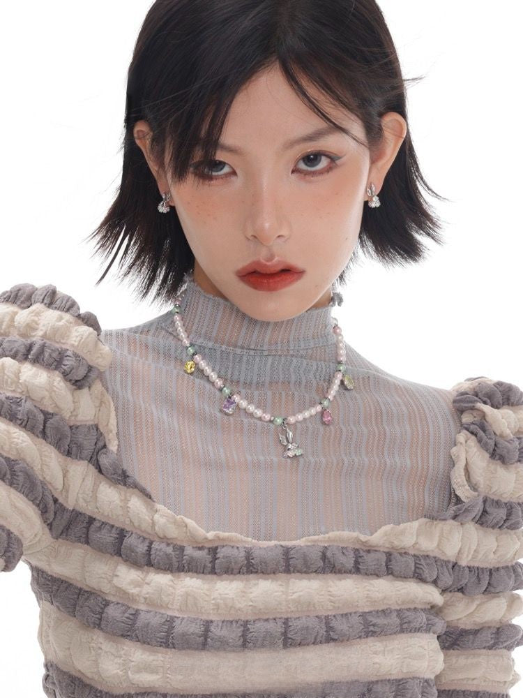 Secret Realm Series Spicy Girl Sweet Cool Colorful Pearl Necklace