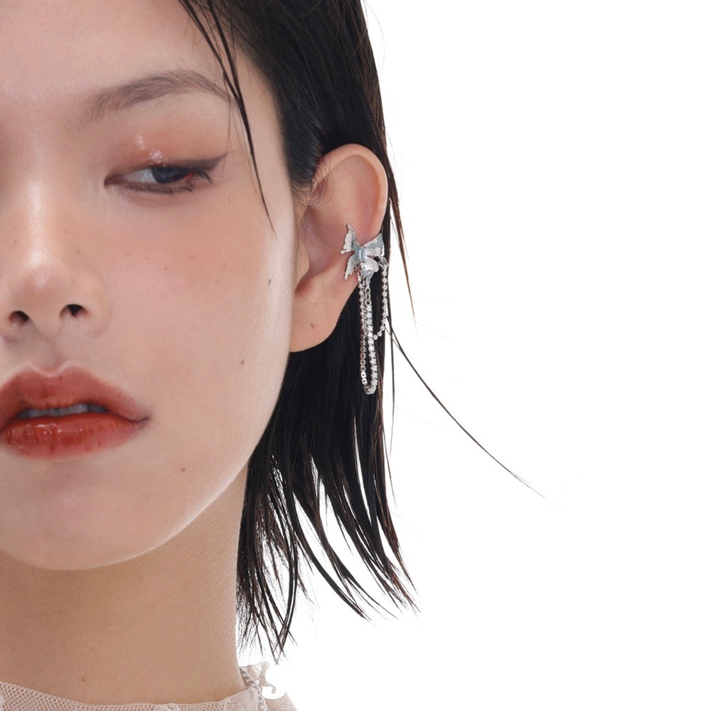 Dissimilarity Butterfly Ear Clip Painless Ear Hole Free Earbone Clip Earrings
