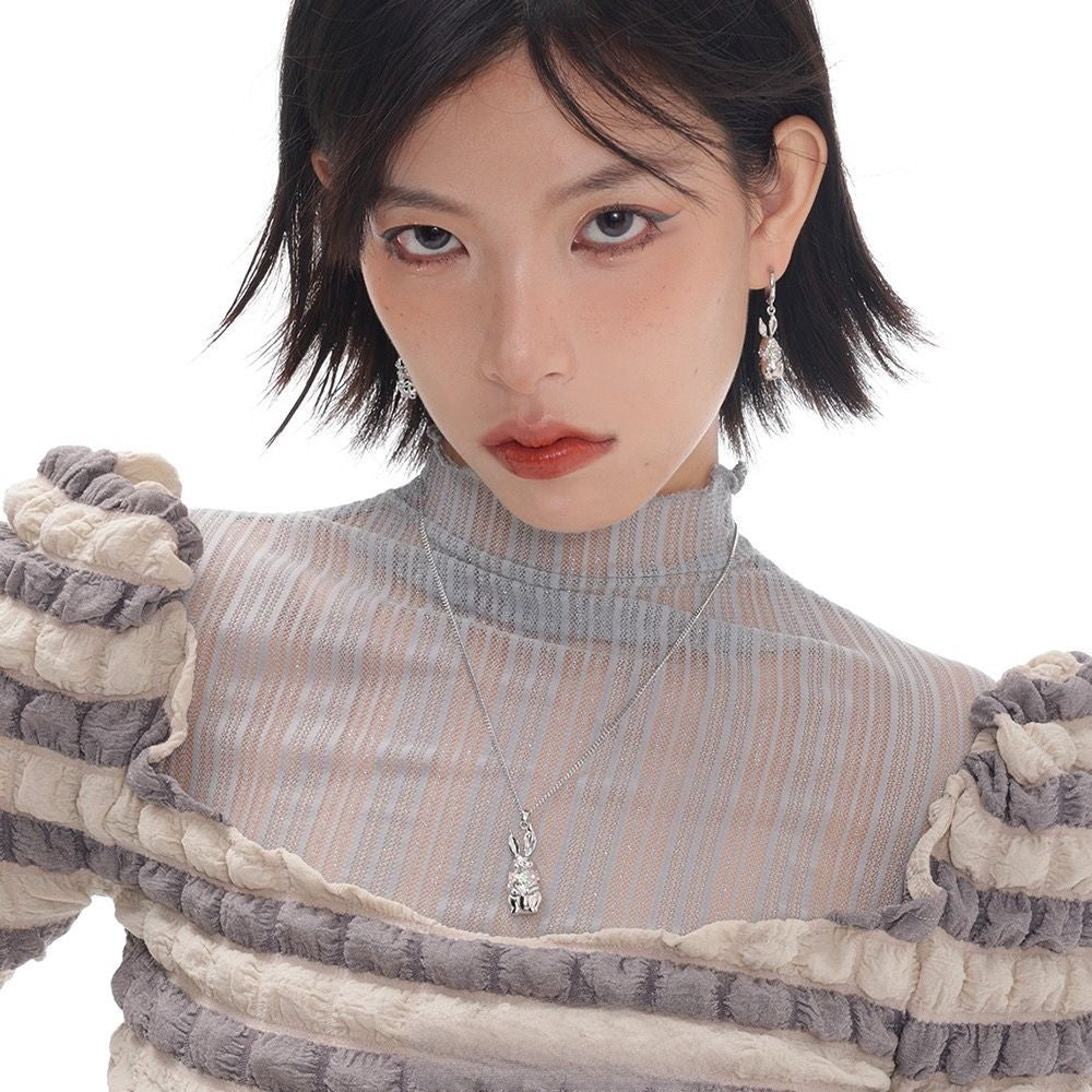 Secret Realm Rabbit Sweater Chain Small and Luxury Pendant Necklace