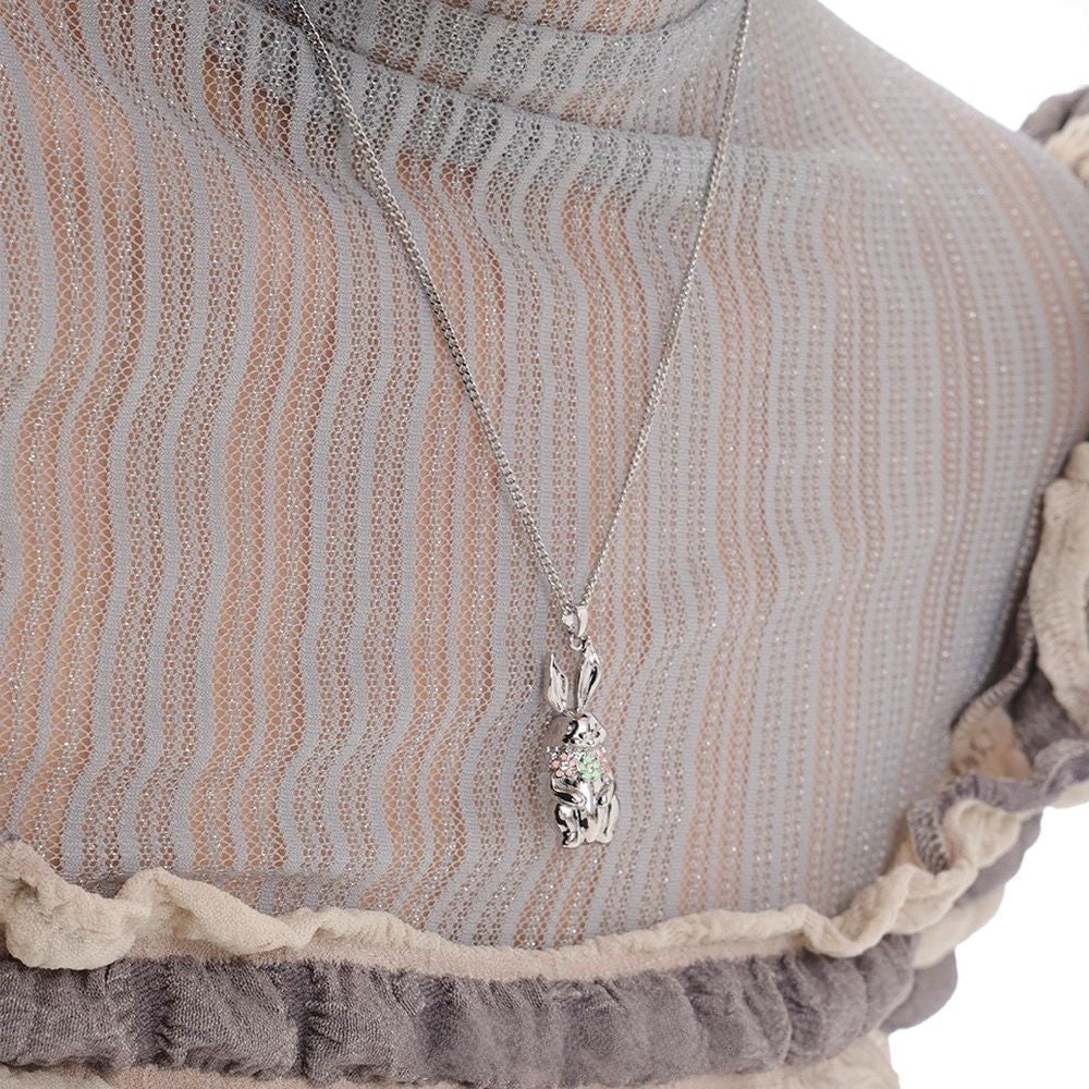 Secret Realm Rabbit Sweater Chain Small and Luxury Pendant Necklace
