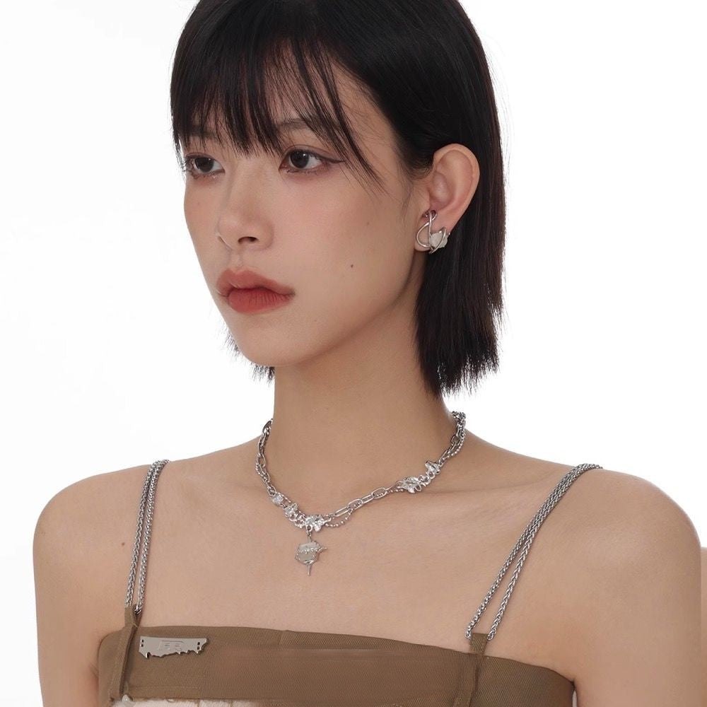 Star Eye Series Temperament Cat Eye Show White Collar Chain