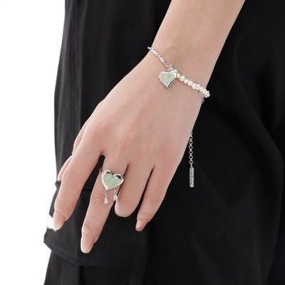 Green Grape Love Silver Bracelet