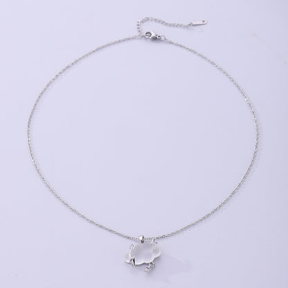 Cloud Lightning Necklace – Gold / Silver with Crystal Raindrop