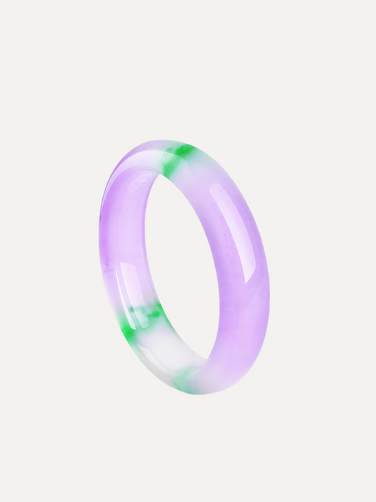 Spring colorful violet artificial jade bracelet for women