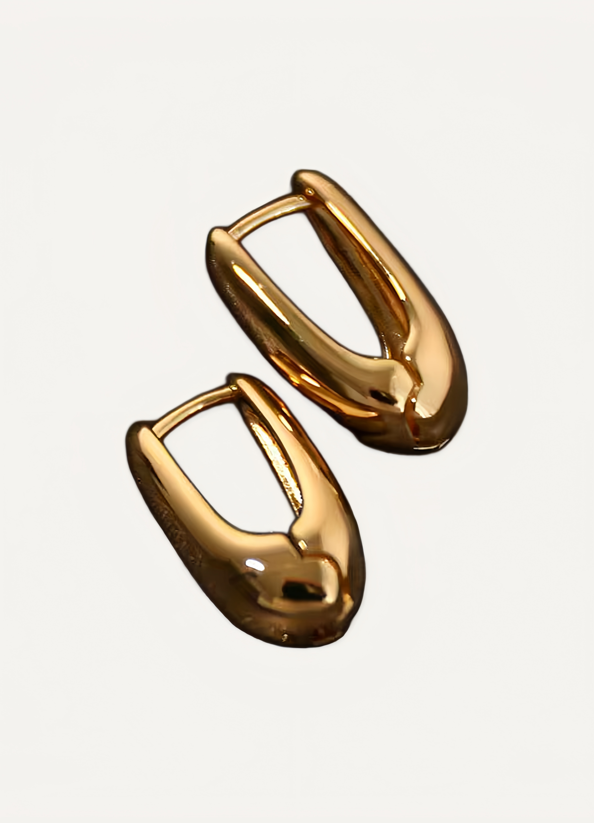 Chunky U-Hoop Earrings – Gold / Silver Polished Huggies