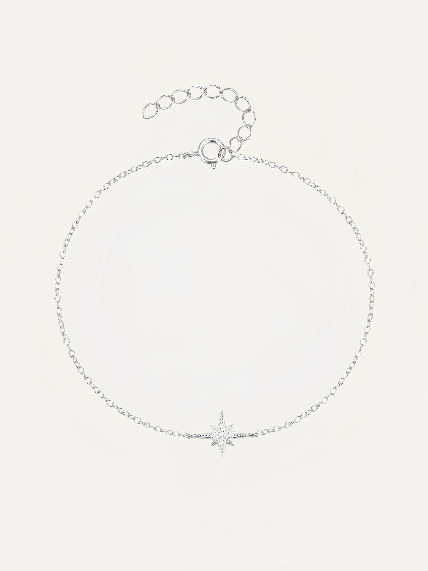 Octagonal star diamond bracelet