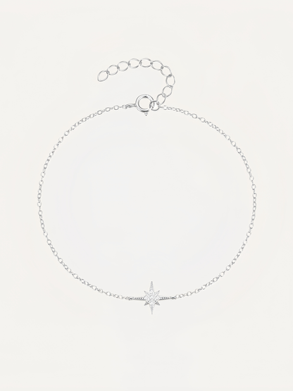 Octagonal star diamond bracelet