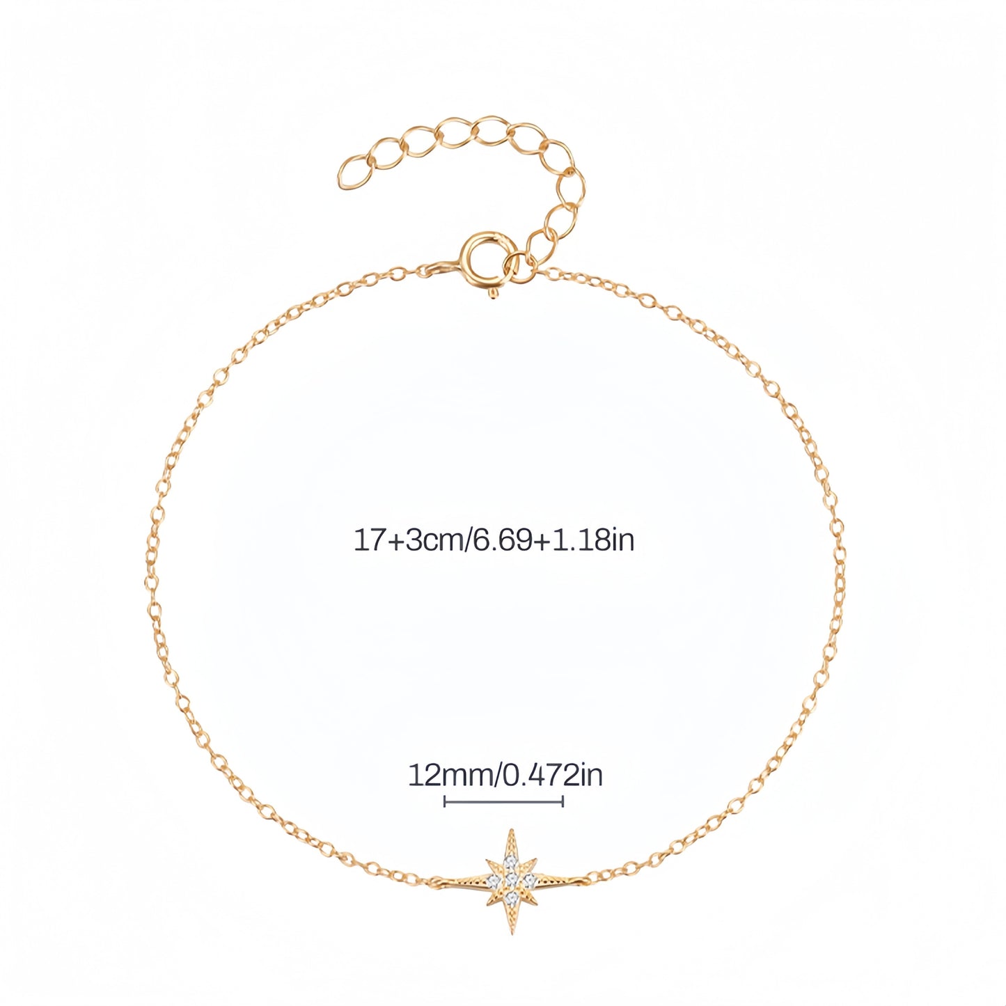 Octagonal star diamond bracelet