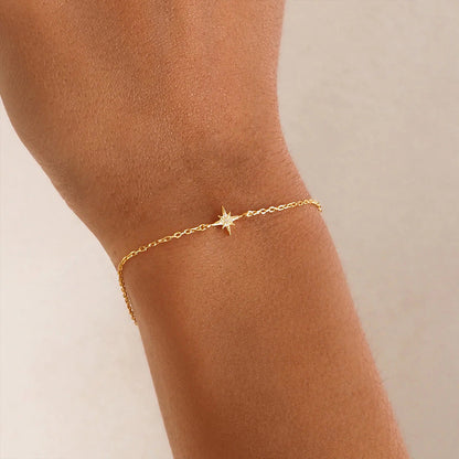 Octagonal star diamond bracelet