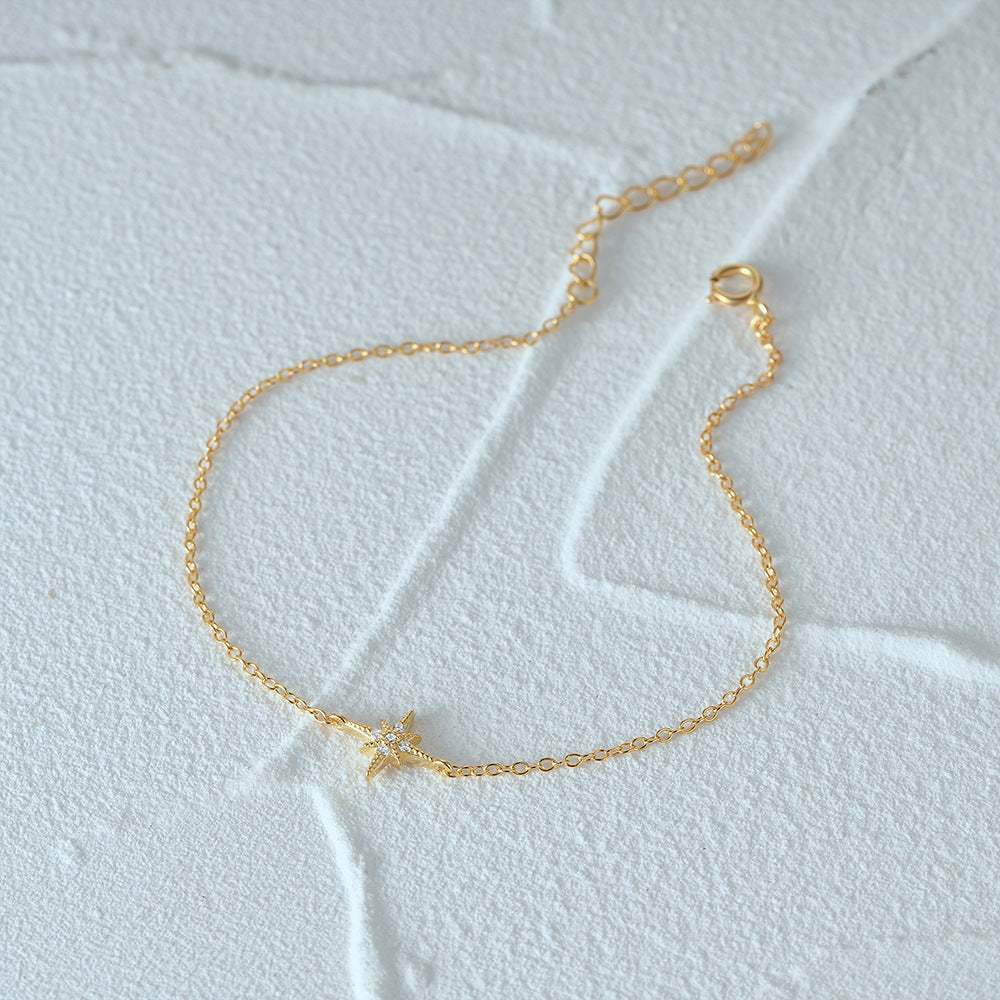 Octagonal star diamond bracelet