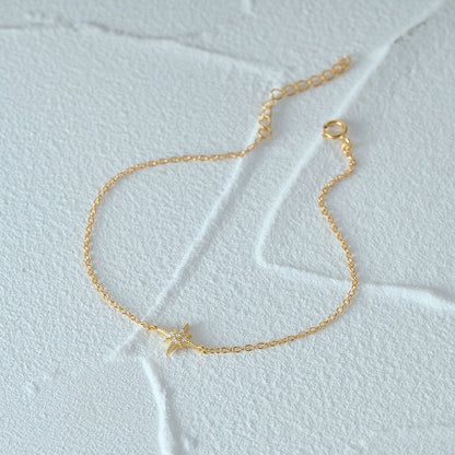 Octagonal star diamond bracelet