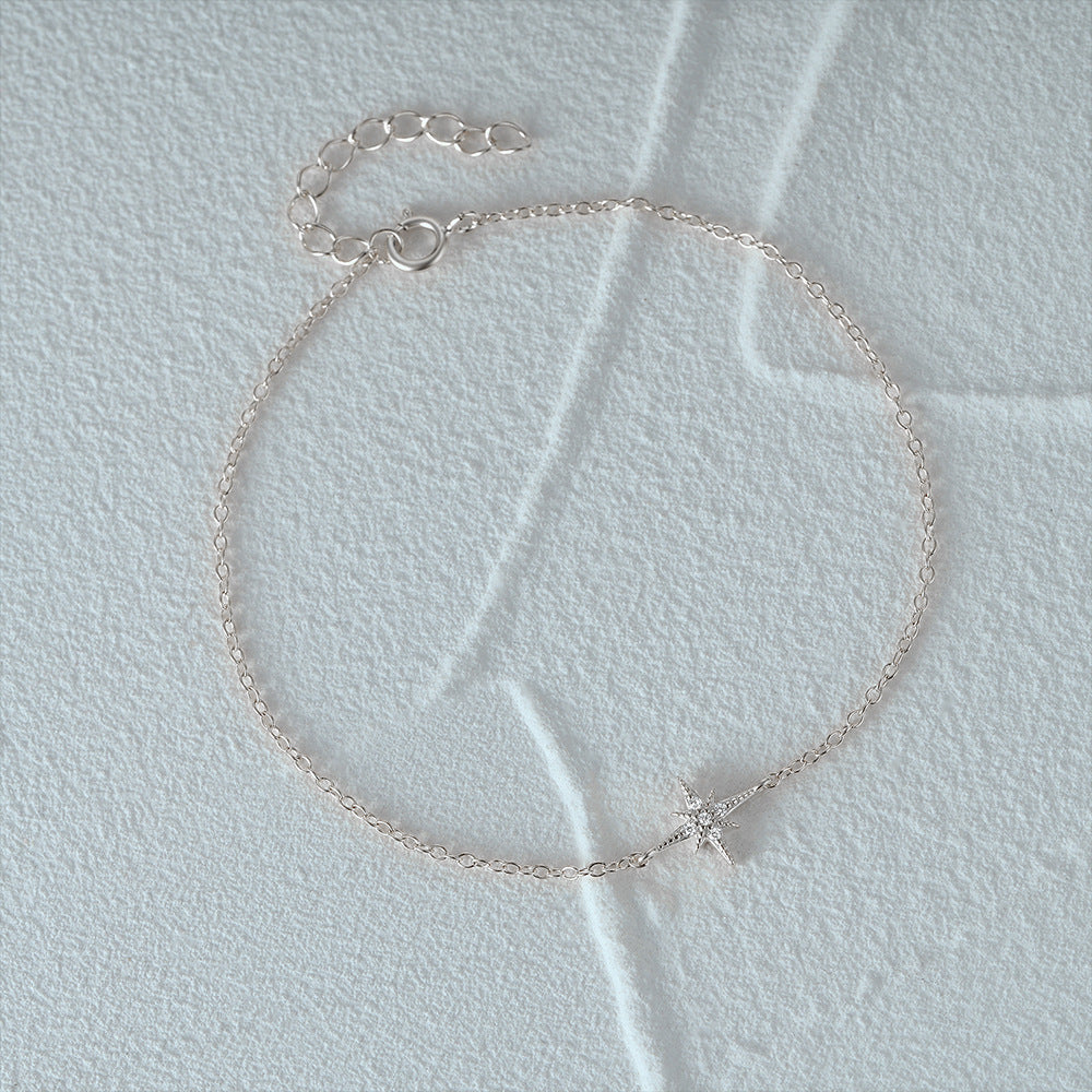 Octagonal star diamond bracelet