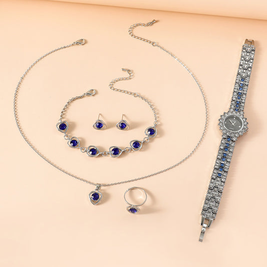 Sapphire Heart Quartz Watch Set