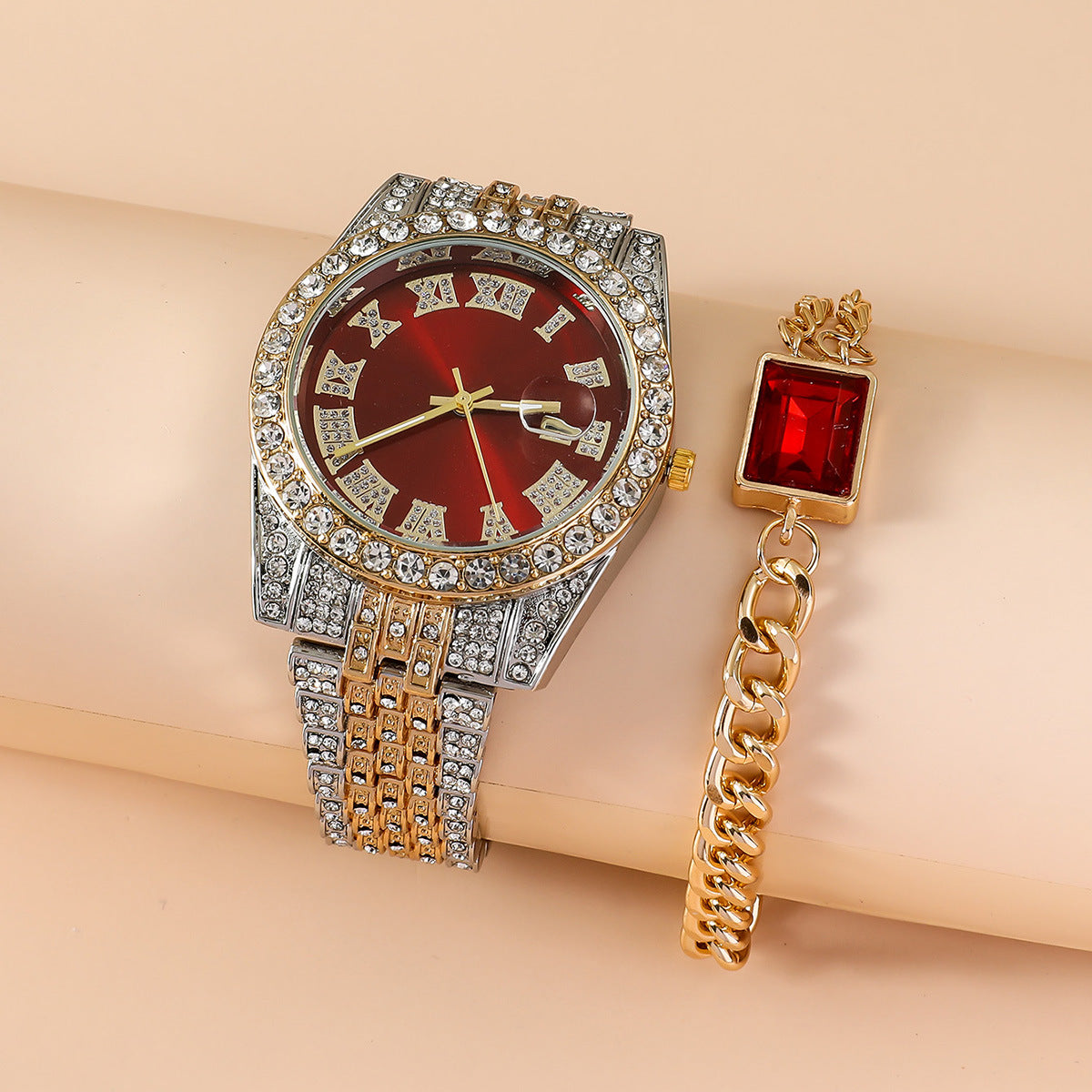 Red and Blue Quartz Watch Set