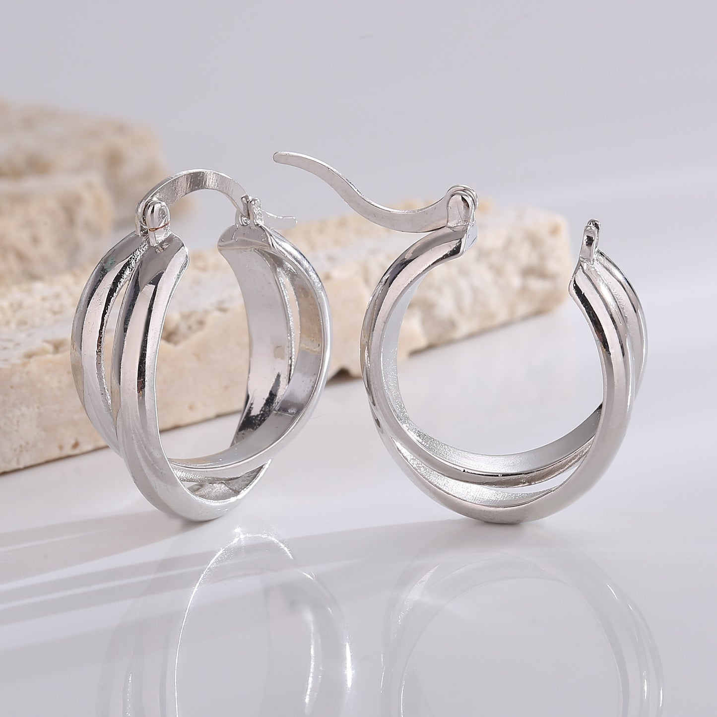 Light Luxury Gold Hoops Earrings For Women Trendy