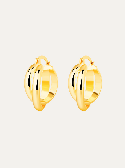 Light Luxury Gold Hoops Earrings For Women Trendy