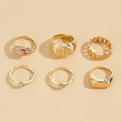 Gold-plated Snake Ring Sets for Women