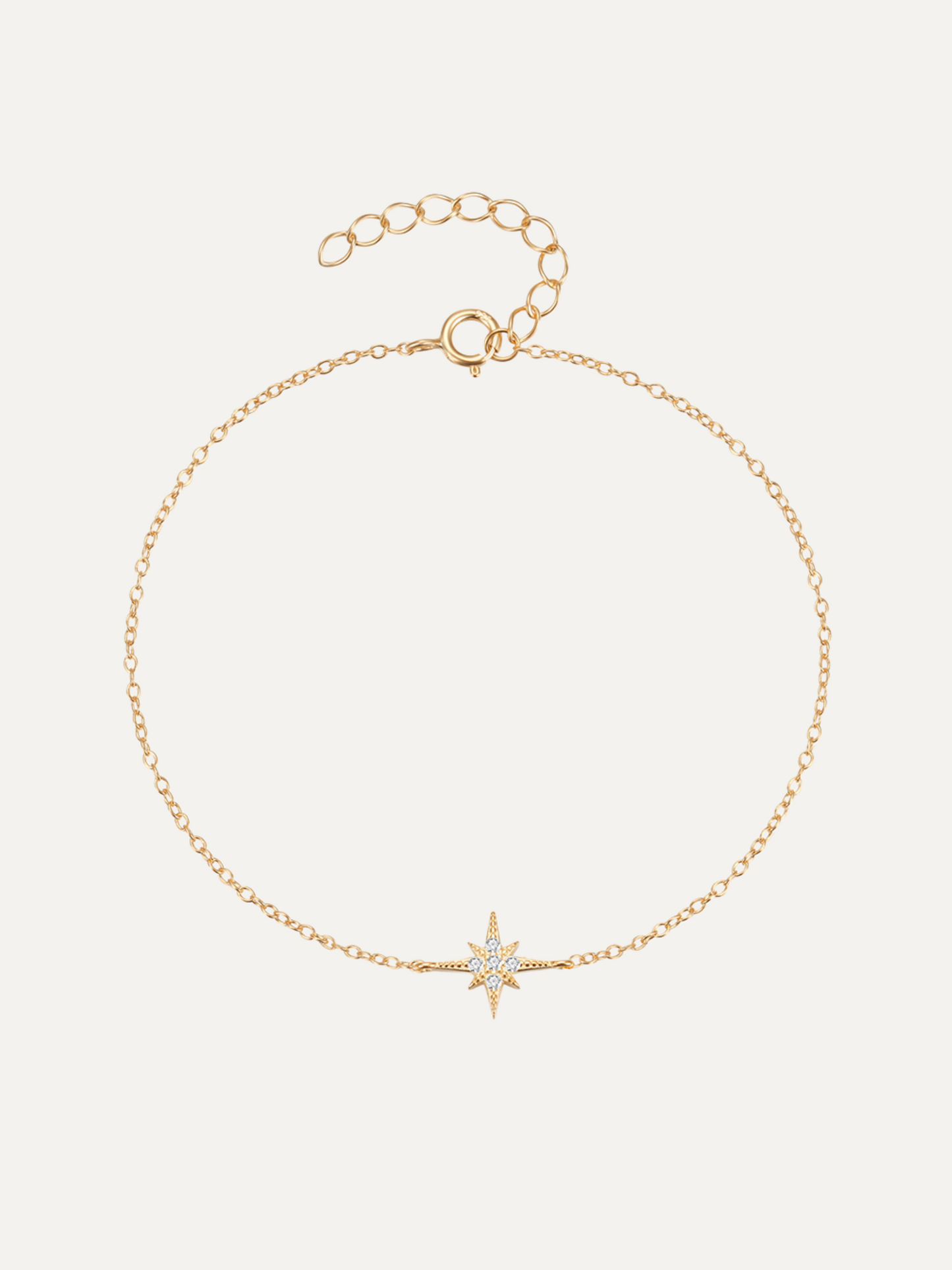 Octagonal star diamond bracelet