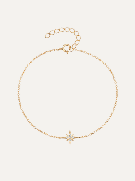 Octagonal star diamond bracelet