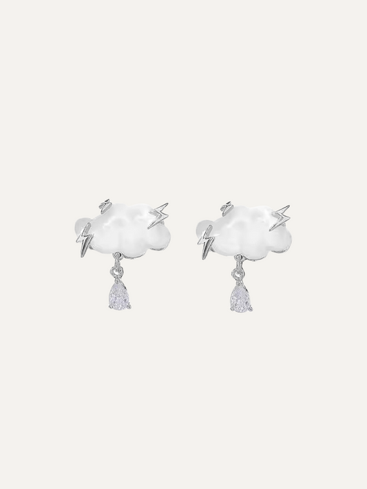 Silver Needle Cute Premium Design Silver Earrings for Women Of The Cloud Series